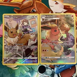Pokemon Brilliant Stars Eevee TG11 + Flareon TG01 NM - Image 2