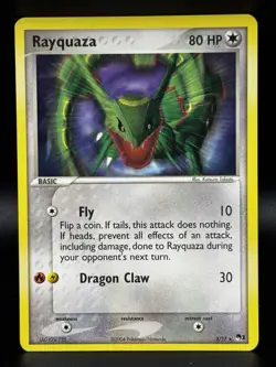 2004 Pokemon TCG Rayquaza 3/17 Rare Non-Holo POP Series 1 LP/NM Vintage - Image 1