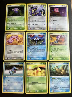 Pokemon TCG EX Hidden Legends 9 Card Lot Jigglypuff Tentacruel Swalot Loudred - Image 1