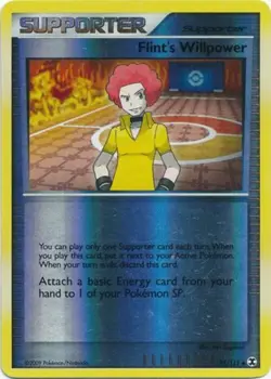 Pokemon - Flint's Willpower - 91/111 - Uncommon - Reverse Holo - Rising Rivals - - Image 1