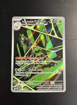Pokemon Destined Rivals - Team Rocket's Spidops 187/182 Illustration Rare NM - Image 1