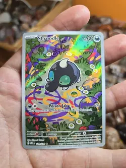 Pokemon TCG Shroodle 149/132 Mega Evolution Illustration Rare Full Art - Image 1