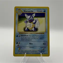 SHADOWLESS Pokemon Wartortle Base Set 42/102 Uncommon 70 HP 1999 - Image 1
