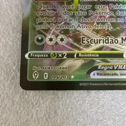 Umbreon VMAX Golpe 095/203 Holo Rare VMAX Evolving Skies Pokemon - Image 3