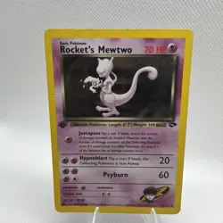 2000 Pokemon Rockets Mewtwo 14/132 1st Edition Gym Challenge - CONDITION DMG - Image 1