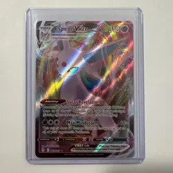 Espeon VMAX Holo Ultra Rare Pokemon TCG Card Evolving Skies 065/203 - Image 1