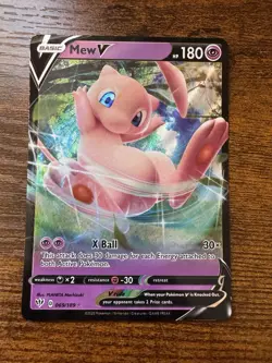 Mew V - 069/189 - Pokemon Darkness Ablaze Sword & Shield Rare Card NM - Image 1