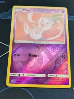 Mew 32/68 Reverse Holo Pokemon Card Pokemon Trading Card Game Hidden Fates NM - Image 3
