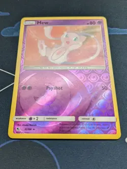 Mew 32/68 Reverse Holo Pokemon Card Pokemon Trading Card Game Hidden Fates NM - Image 4