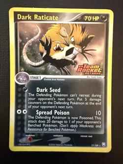 Dark Raticate EX Team Rocket Returns #17/109 Reverse Holo Stamped 2004 Pokemon - Image 1