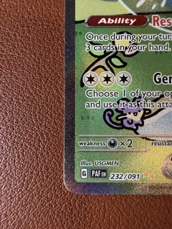 NM/MT Pokemon Mew EX 232/091 SV: Paldean Fates Holo Special Illustration Rare - Image 5