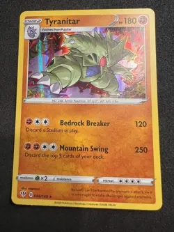 Tyranitar 088/189 Rare Darkness Ablaze Pokemon Holo 2020 - Image 1