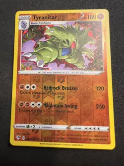 Tyranitar 088/189 Rare Darkness Ablaze Pokemon Reverse Holo 2020 - Image 1