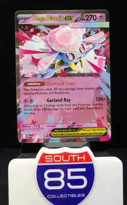 Pokemon TCG Mega Diancie ex 041/094 Me02: Phantasmal Flames Double Rare Holo NM - Image 2