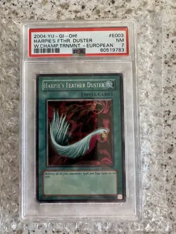 yu-gi-oh world championship tournament 2004 - Harpies FTHR. Duster - PSA 7 NM - Image 1