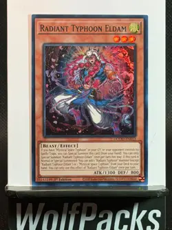 Yu-Gi-Oh Doom of Dimensions - Radiant Typhoon Eldam 1st Ed DOOD-EN013 Super Rare - Image 1