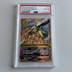 M Blastoise EX (Full Art) 102/108 XY Evolutions Pokemon Card PSA 10 - Image 1