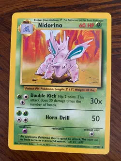 Vintage Pokemon Nidoran Evolution Lot (4 Cards) – Base Set & Jungle – 1999 WOTC - Image 3
