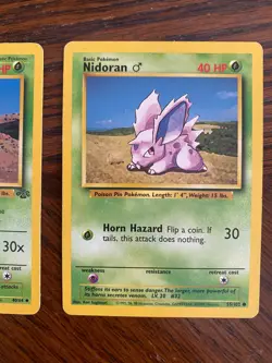 Vintage Pokemon Nidoran Evolution Lot (4 Cards) – Base Set & Jungle – 1999 WOTC - Image 5