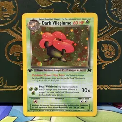 Pokemon TCG Dark Vileplume 13/82 1st Edition Holo Rare WOTC Card LP - Image 1