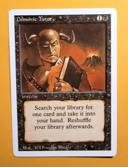 Demonic Tutor Revised Edition LP MTG - Image 2