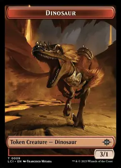 1x Lightly Played, English Dinosaur (0009) Token - The Lost Caverns of Ixalan - Image 1