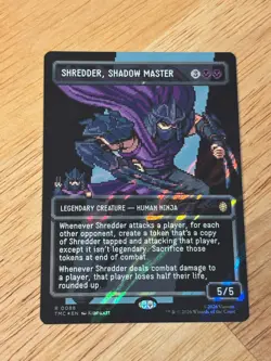 Shredder, Shadow Master (TMC 0088) - Surge FOIL Borderless Pixel Art - TMNT MTG - Image 1