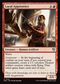 NM Loyal Apprentice, MTG, Aetherdrift Commander, Magic the Gathering, 104 - Image 1