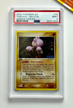 Pokemon PSA 9 Tyrogue Reverse Foil #33 EX Unseen Forces 2005 English - Image 1