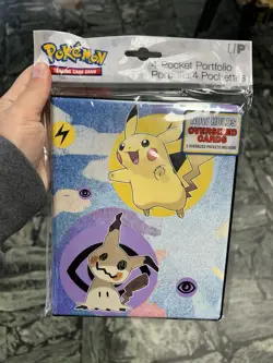 Pokemon Ultra Pro Pikachu & Mimikyu 4-Pocket Portfolio fur 80 Karten Neu Ovp - Image 1