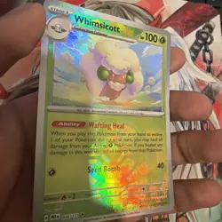 Pokemon TCG Whimsicott 008/131 Masterball Prismatic Evolutions Reverse Holo Card - Image 1