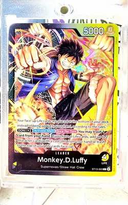 One Piece CCG Monkey.D.Luffy ST13-003 Foil Card Game - Image 1