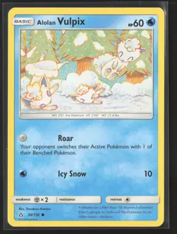 Alolan Vulpix Common SM - Ultra Prism 30/156 NM Pokemon Card - Image 1