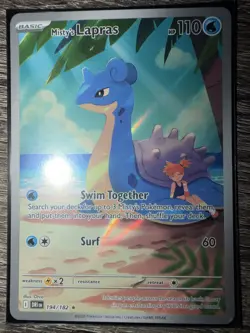 Pokemon TCG Misty's Lapras Destined Rivals 194/182 Illustration Rare - Image 1