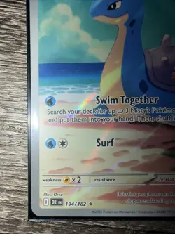 Pokemon TCG Misty's Lapras Destined Rivals 194/182 Illustration Rare - Image 4