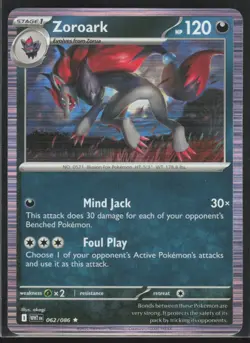 2025 Scarlet & Violet Series - White Flare Zoroark Rare Holo #62 - Image 1