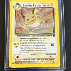 Pokemon Dunkles (Dark) Raichu 83/82 WotC Team Rocket German Unlmited Secret Rare - Image 1