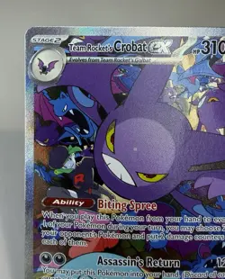 Team Rocket's Crobat ex 234/182 SIR, Destined Rivals, Full Art, Pokemon TCG, NM - Image 2