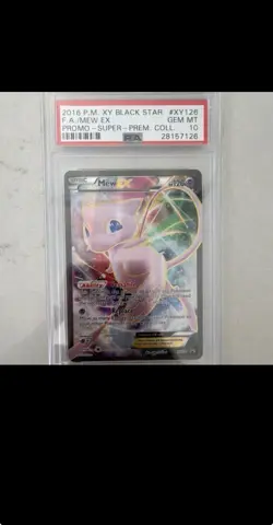 Pokemon Mew EX XY126 Full Art Holo Promo XY Black Star PSA 10 - Image 1