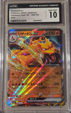 CGC 10 Charizard ex 006/165 Japanese Pokemon 151 Holo - Image 1