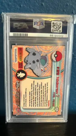 2000 TOPPS CHROME POKEMON T.V. #29 NIDORAN PSA 10 - Image 2