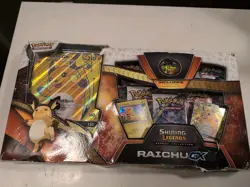 Pokemon SM3.5 Shining Legends RaichuGX Special Collection Damaged Box Packs Good 820650803635 - Image 2