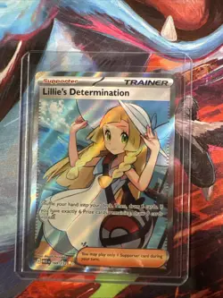 Lillie’s Determination 169/132 Full Art Trainer Ultra Rare MEG Pokemon TCG NM - Image 1