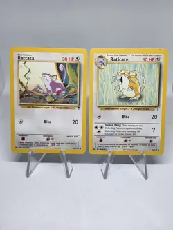 Pokemon TCG Rattata/Raticate Pokemon Legendary Collection Vintage 2002 #61,89 - Image 1