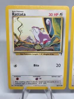 Pokemon TCG Rattata/Raticate Pokemon Legendary Collection Vintage 2002 #61,89 - Image 2