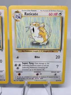Pokemon TCG Rattata/Raticate Pokemon Legendary Collection Vintage 2002 #61,89 - Image 3