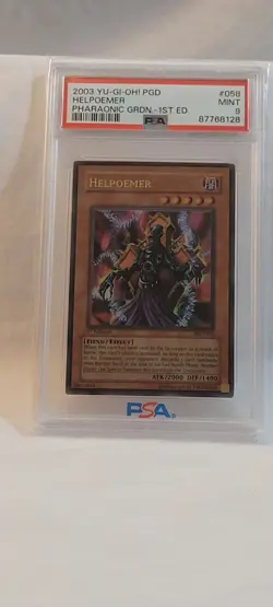 2003 YU-GI-OH! PGD-058 PHARAONIC GUARDIAN | 1ST EDITION HELPOEMER PSA 9 - Image 1