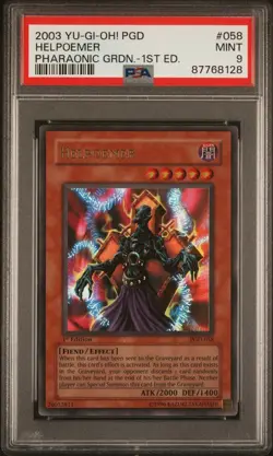 2003 YU-GI-OH! PGD-058 PHARAONIC GUARDIAN | 1ST EDITION HELPOEMER PSA 9 - Image 3