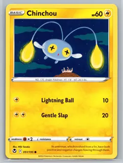 Chinchou 051/195 Silver Tempest Electric-Type Basic Pokemon Card Regular - Image 1