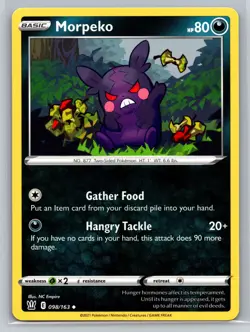 Morpeko 098/163 Battle Styles Pokemon TCG Dark Type Basic Uncommon Card - Image 1